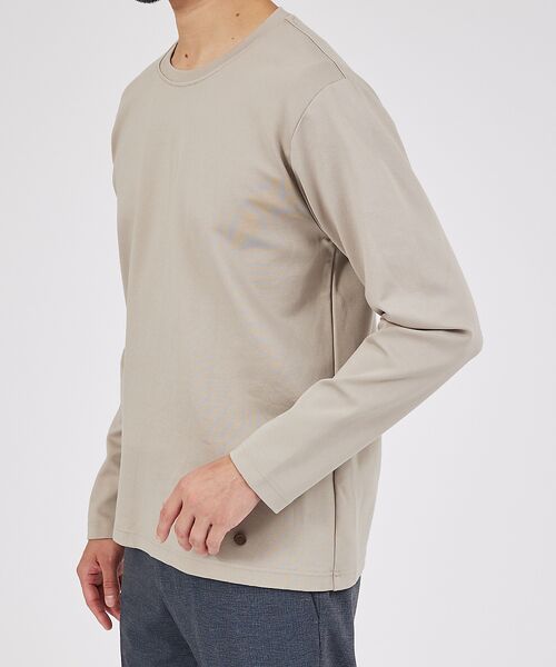 ABAHOUSE / アバハウス Tシャツ | Eco Vero ストレッチポンチ ロンT / クルーネック | 詳細10