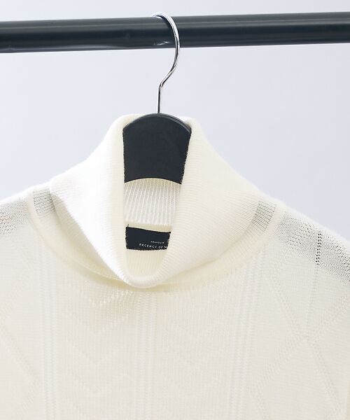 ABAHOUSE / アバハウス ニット・セーター | Pure Merino ハイゲージ タートルネックニット / ケーブルニット | 詳細4