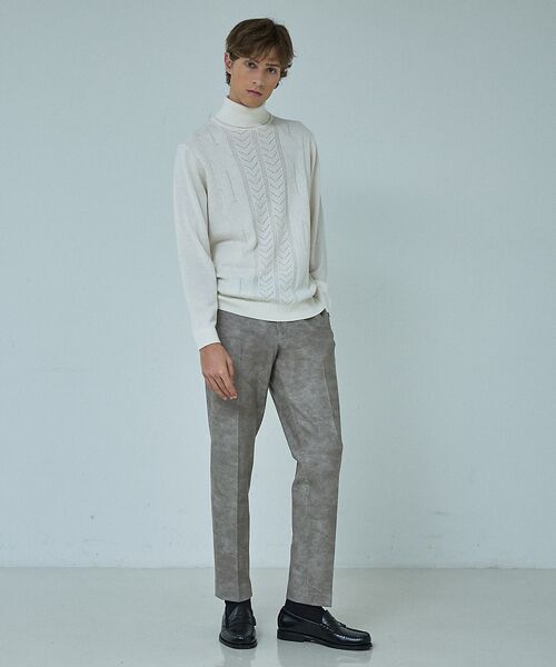ABAHOUSE / アバハウス ニット・セーター | Pure Merino ハイゲージ タートルネックニット / ケーブルニット | 詳細7
