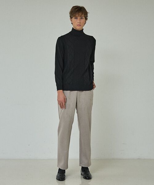 ABAHOUSE / アバハウス ニット・セーター | Pure Merino ハイゲージ タートルネックニット / ケーブルニット | 詳細10