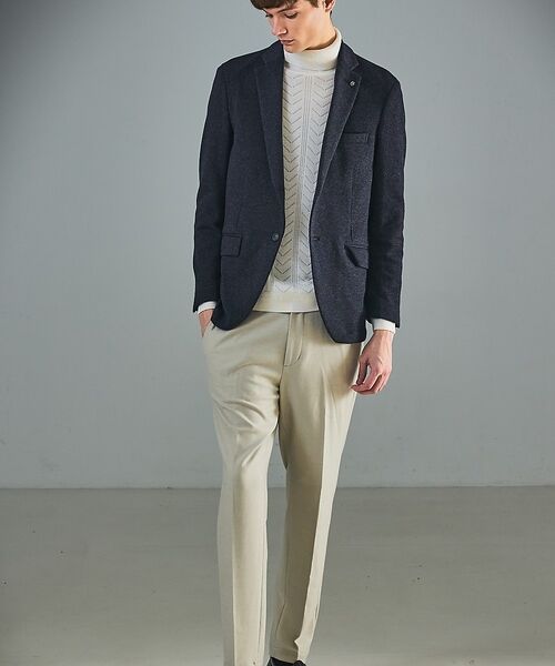 ABAHOUSE / アバハウス テーラードジャケット | 【セットアップ対応】WOOL×COTTON ムリネ ジャージー ジャケット / | 詳細14