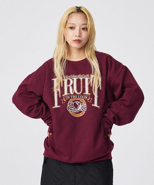 ABAHOUSE / アバハウス パーカー | 【FRUIT OF THE LOOM/フルーツ・オブ・ザ・ルーム】RETRO P(ワイン)