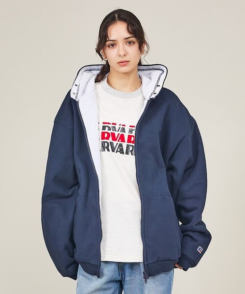 ABAHOUSE / アバハウス パーカー | 【BerBerjin × RUSSELL ATHLETIC / ベルベルジン ×（ネイビー）