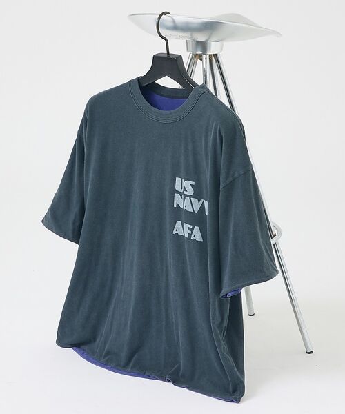 ABAHOUSE / アバハウス Tシャツ | 【REMI RELIEF / レミ レリーフ】 Reversible T-shi（ブラック）