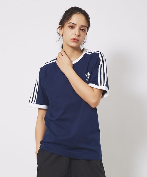 ABAHOUSE / アバハウス Tシャツ | 【adidas originals/アディダスオリジナルス】3-STRIPES（ネイビー）