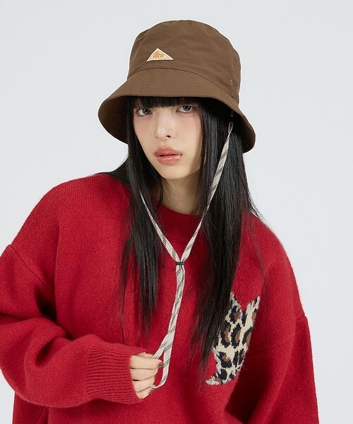 ABAHOUSE / アバハウス ハット | 【KELTY/ケルティー】/ワンポイント 紐付き配色 バケットハット / アドベ（ブラウン）
