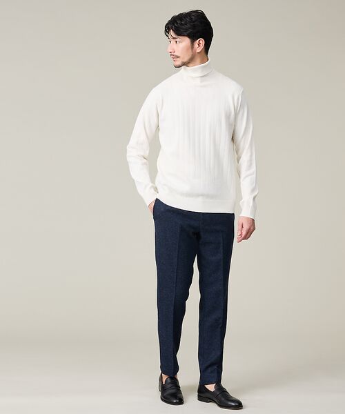 ABAHOUSE / アバハウス スラックス・ドレスパンツ | 【カシミヤブレンド】ウール ツイルスラックス / セットアップ対応 | 詳細10