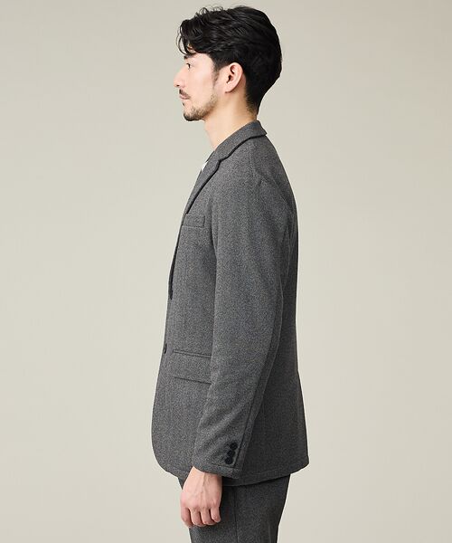 ABAHOUSE / アバハウス テーラードジャケット | 【上下2点SET/WEB限定】ヘリンボーン ジャガード ニットセットアップ / | 詳細5