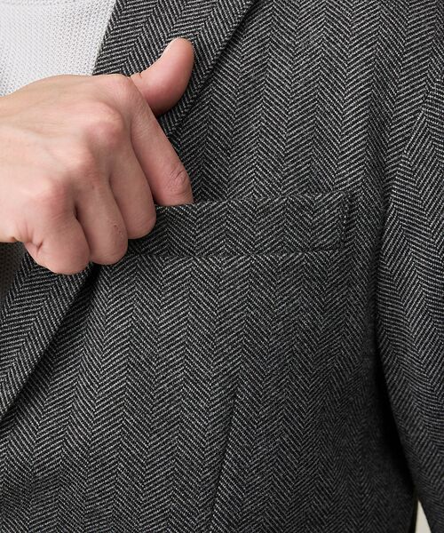 ABAHOUSE / アバハウス テーラードジャケット | 【上下2点SET/WEB限定】ヘリンボーン ジャガード ニットセットアップ / | 詳細9