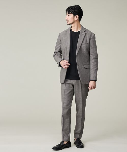 ABAHOUSE / アバハウス テーラードジャケット | 【カシミヤブレンド】ウール ツイルジャケット / セットアップ対応 | 詳細4