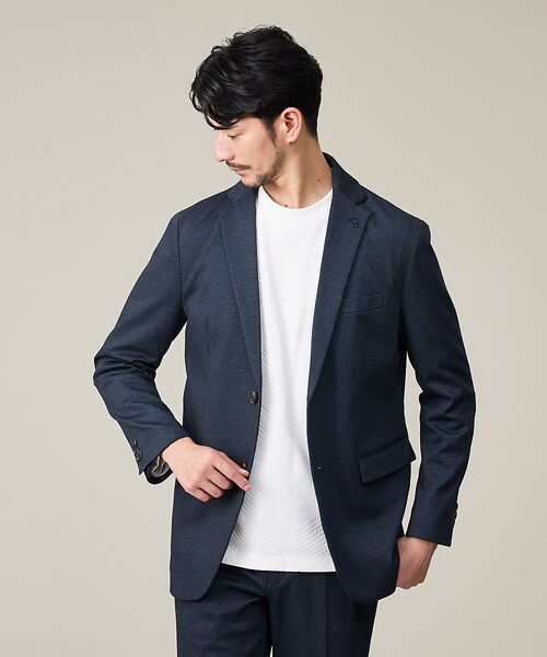 ABAHOUSE / アバハウス テーラードジャケット | 【セットアップ対応】プレミアム ポンチジャケット【予約】(ネイビー)