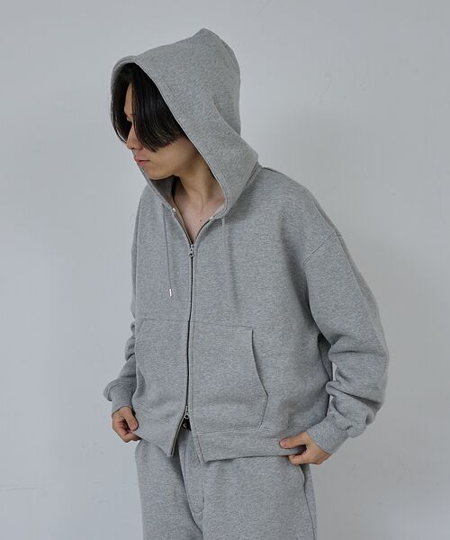 ABAHOUSE / アバハウス パーカー | 【AH ABAHOUSE】クロップド ダブルジップ スウェットフーディー / セ | 詳細3