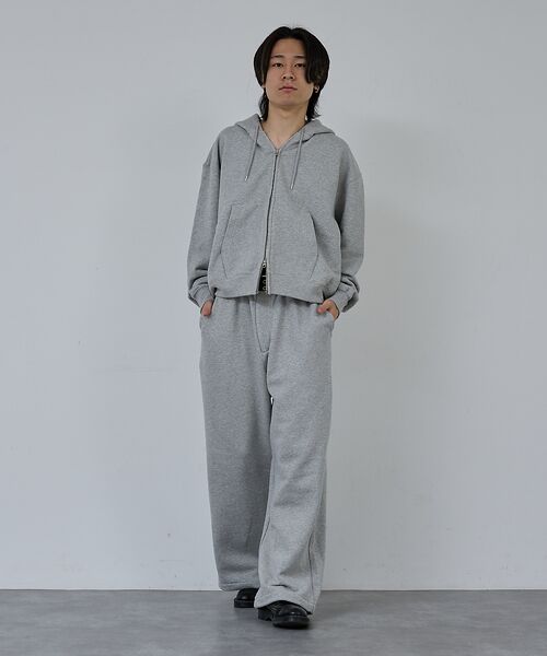 ABAHOUSE / アバハウス パーカー | 【AH ABAHOUSE】クロップド ダブルジップ スウェットフーディー / セ | 詳細5