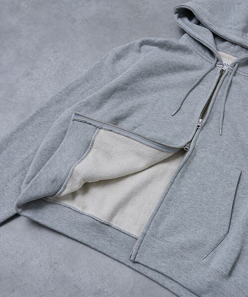 ABAHOUSE / アバハウス パーカー | 【AH ABAHOUSE】クロップド ダブルジップ スウェットフーディー / セ | 詳細9