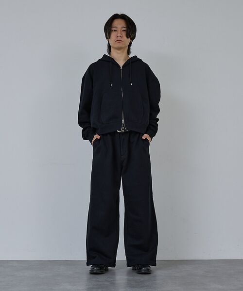 ABAHOUSE / アバハウス パーカー | 【AH ABAHOUSE】クロップド ダブルジップ スウェットフーディー / セ | 詳細11