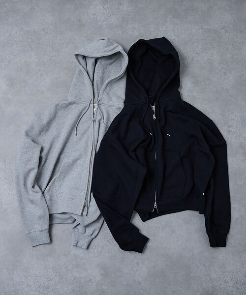 ABAHOUSE / アバハウス パーカー | 【AH ABAHOUSE】クロップド ダブルジップ スウェットフーディー / セ | 詳細21