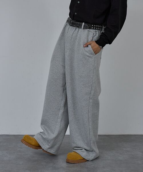 ABAHOUSE / アバハウス パンツ | 【AH ABAHOUSE】ワイドバギー スウェットパンツ / セットアップ対応 | 詳細2