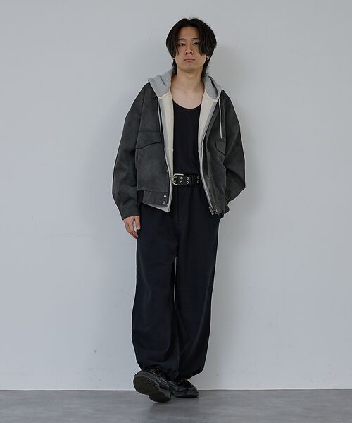 ABAHOUSE / アバハウス パンツ | 【AH ABAHOUSE】ワイドバギー スウェットパンツ / セットアップ対応 | 詳細22