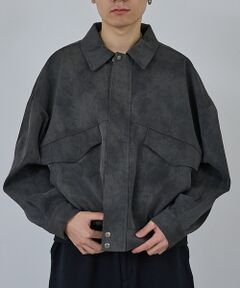 ABAHOUSE / アバハウス ブルゾン | 【AH ABAHOUSE】クロップド ネオレザー A-2ジャケット