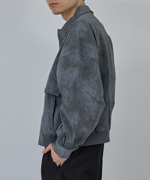 ABAHOUSE / アバハウス ブルゾン | 【AH ABAHOUSE】クロップド ネオレザー A-2ジャケット | 詳細2