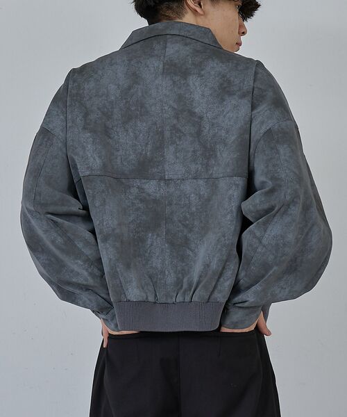 ABAHOUSE / アバハウス ブルゾン | 【AH ABAHOUSE】クロップド ネオレザー A-2ジャケット | 詳細3