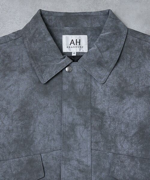 ABAHOUSE / アバハウス ブルゾン | 【AH ABAHOUSE】クロップド ネオレザー A-2ジャケット | 詳細8