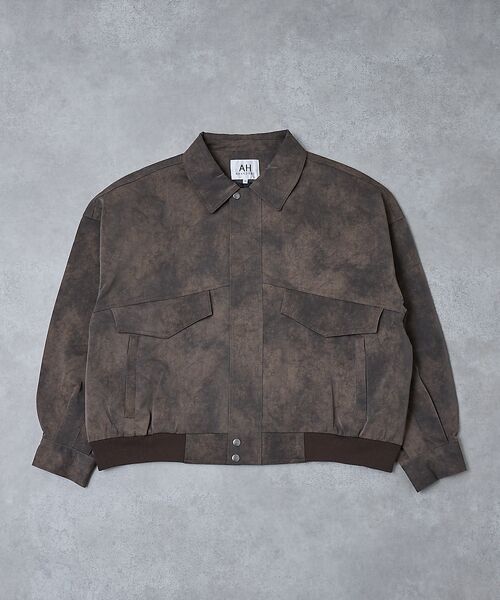 ABAHOUSE / アバハウス ブルゾン | 【AH ABAHOUSE】クロップド ネオレザー A-2ジャケット | 詳細15