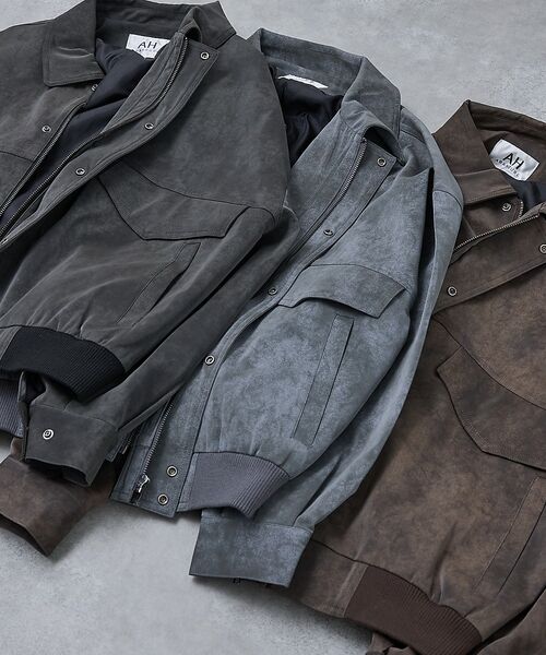 ABAHOUSE / アバハウス ブルゾン | 【AH ABAHOUSE】クロップド ネオレザー A-2ジャケット | 詳細30