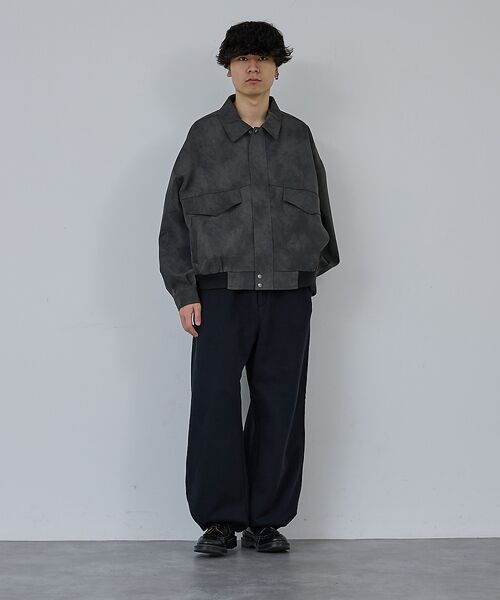 ABAHOUSE / アバハウス ブルゾン | 【AH ABAHOUSE】クロップド ネオレザー A-2ジャケット | 詳細20