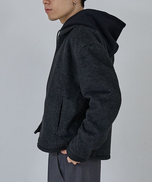 ABAHOUSE / アバハウス ブルゾン | 【AH ABAHOUSE】クロップド ダブルジップアップ シャギーブルゾン | 詳細14