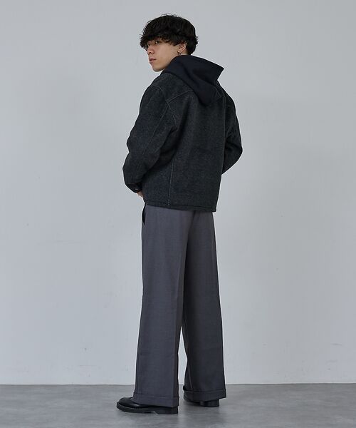 ABAHOUSE / アバハウス ブルゾン | 【AH ABAHOUSE】クロップド ダブルジップアップ シャギーブルゾン | 詳細17