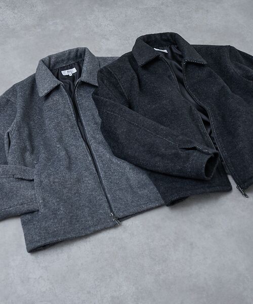 ABAHOUSE / アバハウス ブルゾン | 【AH ABAHOUSE】クロップド ダブルジップアップ シャギーブルゾン | 詳細18