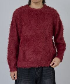 ABAHOUSE / アバハウス ニット・セーター | 【AH ABAHOUSE】ロングシャギー クルーネックニット