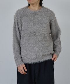 ABAHOUSE / アバハウス ニット・セーター | 【AH ABAHOUSE】ロングシャギー クルーネックニット