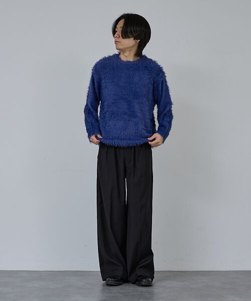 ABAHOUSE / アバハウス ニット・セーター | 【AH ABAHOUSE】ロングシャギー クルーネックニット | 詳細2