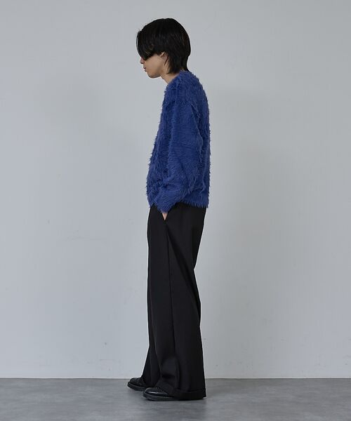 ABAHOUSE / アバハウス ニット・セーター | 【AH ABAHOUSE】ロングシャギー クルーネックニット | 詳細3