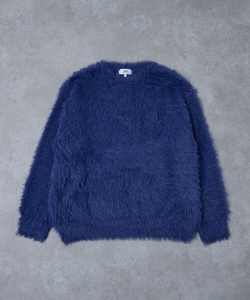 ABAHOUSE / アバハウス ニット・セーター | 【AH ABAHOUSE】ロングシャギー クルーネックニット | 詳細4