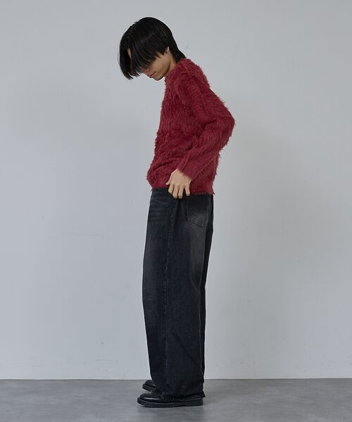ABAHOUSE / アバハウス ニット・セーター | 【AH ABAHOUSE】ロングシャギー クルーネックニット | 詳細7