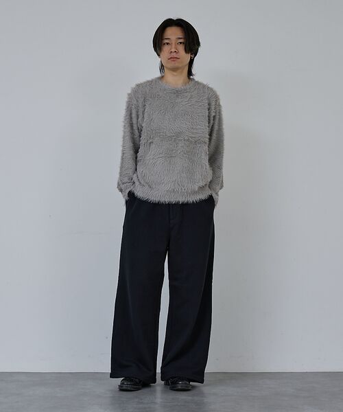 ABAHOUSE / アバハウス ニット・セーター | 【AH ABAHOUSE】ロングシャギー クルーネックニット | 詳細12