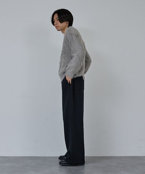 ABAHOUSE / アバハウス ニット・セーター | 【AH ABAHOUSE】ロングシャギー クルーネックニット | 詳細13