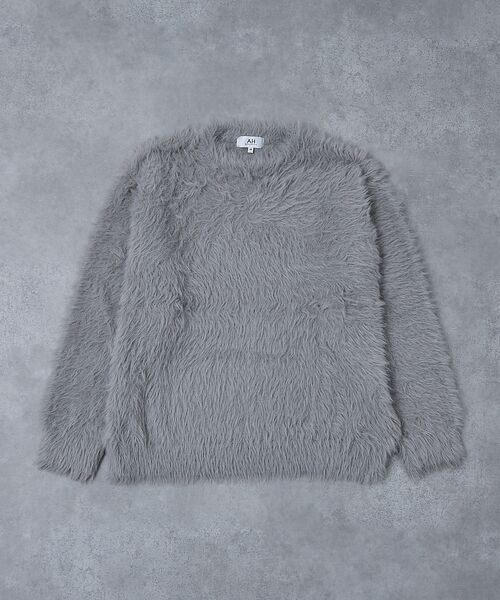 ABAHOUSE / アバハウス ニット・セーター | 【AH ABAHOUSE】ロングシャギー クルーネックニット | 詳細15