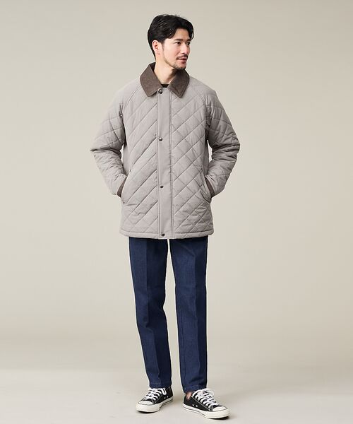 ABAHOUSE / アバハウス ブルゾン | 【コーデュロイ襟】ラグラン 中綿キルティング ジャケット | 詳細4