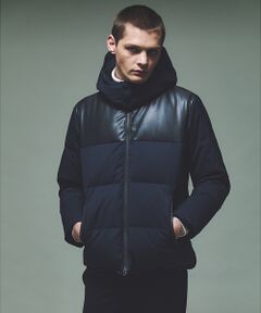 ABAHOUSE / アバハウス ダウンジャケット・ベスト | 【700FP】レザーライクコンビ ダウンジャケット