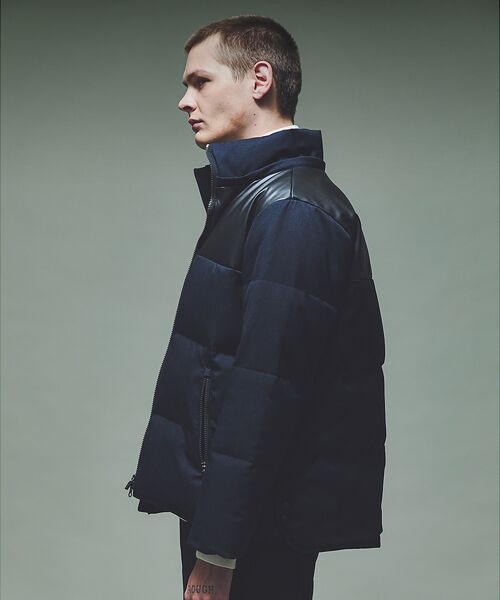 ABAHOUSE / アバハウス ダウンジャケット・ベスト | 【700FP】レザーライクコンビ ダウンジャケット | 詳細5