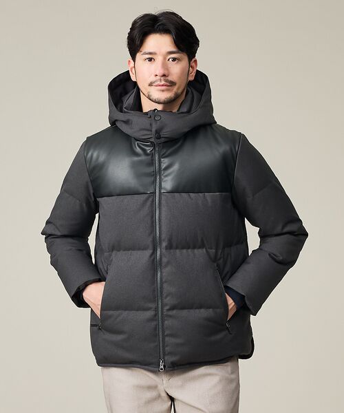 ABAHOUSE / アバハウス ダウンジャケット・ベスト | 【700FP】レザーライクコンビ ダウンジャケット | 詳細10