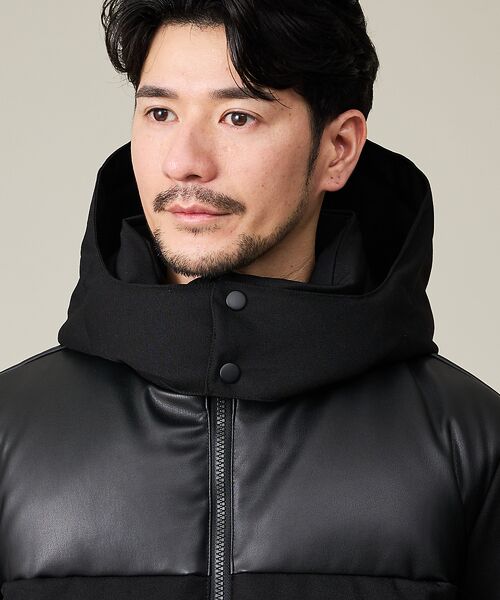 ABAHOUSE / アバハウス ダウンジャケット・ベスト | 【700FP】レザーライクコンビ ダウンジャケット | 詳細14