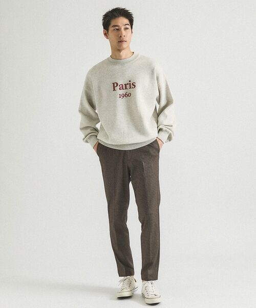 ABAHOUSE / アバハウス ニット・セーター | スウェットライク ロゴニット プルオーバー【予約】 | 詳細6