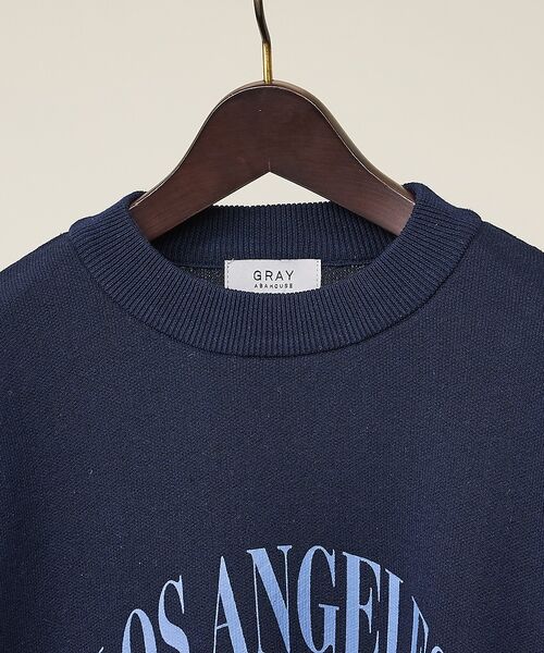 ABAHOUSE / アバハウス ニット・セーター | スウェットライク ロゴニット プルオーバー【予約】 | 詳細6