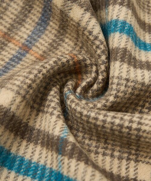 ABAHOUSE / アバハウス マフラー・ショール・スヌード・ストール | チェック＆ストライプ　ウールマフラー | 詳細1