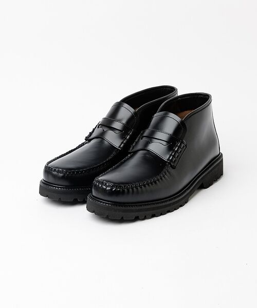 ABAHOUSE / アバハウス シューズ | 【G.H.BASS】BA11540 / ハイカット ローファー（ブラック）